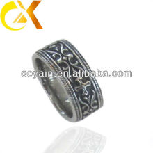 2015 fashion engravable handmade stainless steel ring for men stamping with high quality